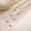 Txdvbls Dangle Earrings for Women Hypoallergenic Silver Flower Drop Earring