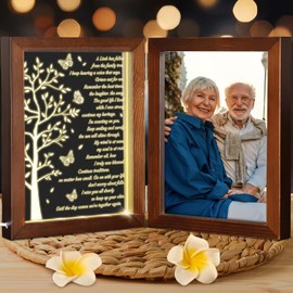 Sympathy Bereavement Gift Light up Memorial Wooden Picture Frame Foldable A Limb Has Fallen from The Family Tree Photo Frame Home Room Table Decor for Loss of Loved Ones Condolences Grief Gifts 5x7in
