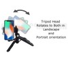 6.5" Inch Adjustable Tabletop Steady-Shot/Hand Grip Tripod with Smartphone Mount