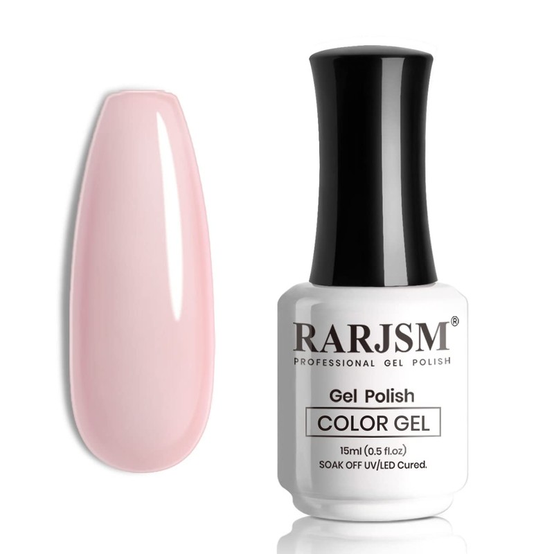 RARJSM Esmalte De Uñas En Gel Rosa Translúcido, Secado Con