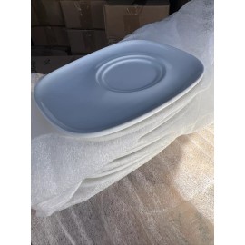 Set of 8 Alessi Delta Airlines White Saucer Plate New No Box - Part #044207710