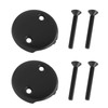 Bathtub Overflow Drain Cover 3-1/8" - Two Hole Tub Overflow