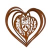 Wind Chime for Outdoor Use in 3D Heart with Birds