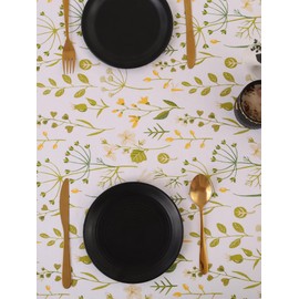 Yourmantel 100% algodón, perfecto para el hogar, restaurantes, cafeterías, ideal para cenas diarias, picnics y ocasiones especiales (patrón de diente de león, 60 x 104), elegante y duradero