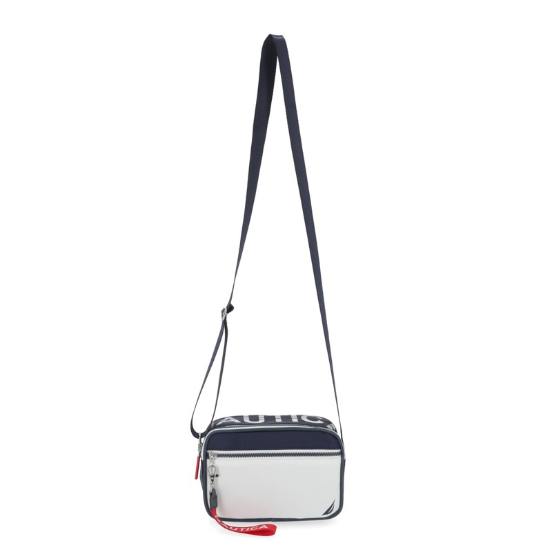 Nautica Women's High Seas Camera Crossbody, Indigo/White, One Size
