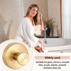2Pcs Suction Hooks for Bathroom,Shower Towel Gold Hook Cup,Duty Vacuum