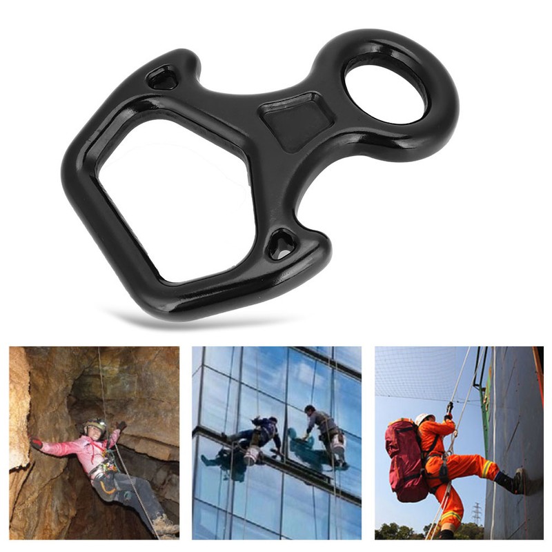 25KN Figure 8 Word Rope Descender Rappel Ring Rock Climbing