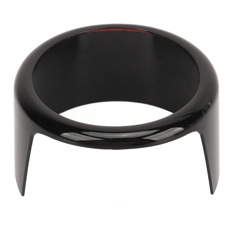 Front Grille Emblem Logo Ring Glossy Black Exterior Badge Decoration