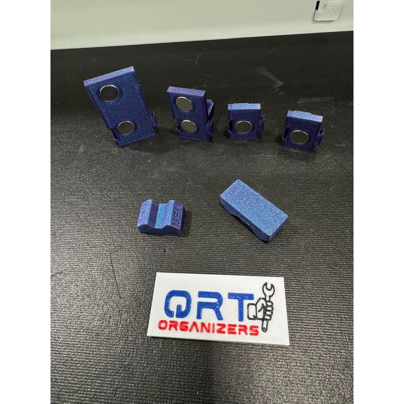 Pro Modular Drawer Ratchet Organizer System:_1/4" Single Holder_Hi Viz Yellow_Black