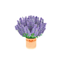 Papercraft Creations Lavender Bouquet Pop Up Card, 3D Flower Greeting Card with Envelope for Any Occasion, Birthday, Mother's Day, Anniversary, Valentines Day