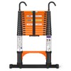 12.5FT Telescoping Extension Ladder for RV Attic Home, Multi-Purpose Collapsible