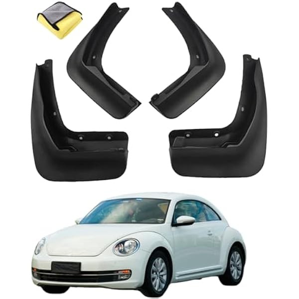 4Pcs Car Mud Flaps No Drill Black Splash Guards Compatible