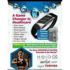 HELO LX Wrist Smartband Fitness Health Monitor Box Set with Germanium stones