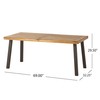 Christopher Knight Home Indoor Industrial Rectangular Acacia Wood Dining Table