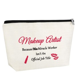 Gfhzdmf Makeup Lover Gifts Makeup Bag Makeup Artist Gift for Women Makeup Enthusiasts Gifts Cosmetic Bag Beautician Appreciation Gift Cosmetologist Graduation Gift Beauty Themed Gift Travel Pouch