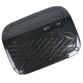 RAGBUSCLE Carbon Fiber Gas Tank Door Cover Decoration, Gas Cap Fuel Filler Door Cap Trim Cover, Compatible with Toyota Camry 2018-2021