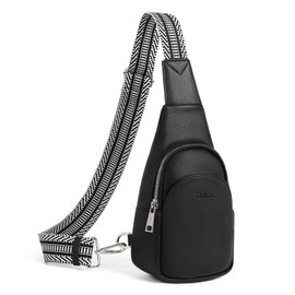 CLUCI Small Sling Bag for Women Crossbody, Faux Leather Trendy Waist Packs with Guitar Strap, Women's Fanny Packs