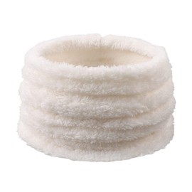 Pesaat Winter Tube Scarf Girls Boys Loop Scarf Children Warm Fleece Fluffy Scarf Women Men Round Scarf for Children, Adults, White