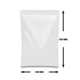 200 pcs Pressure Buckle Bag Standard 100 x 150 50 Mu Again Lockable Zip Bag