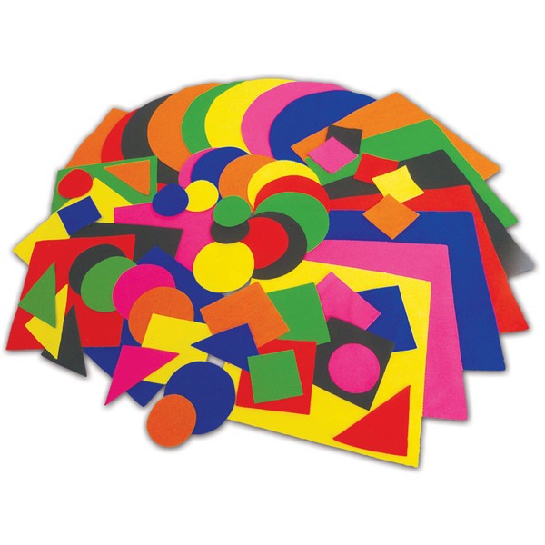 Springboard 10310 Pre-Cut Jumbo Felt Collage Shapes (Pack of 56)