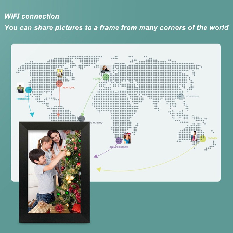 WiFi Digital Picture Frame High Definition Share Photos Touch Screen