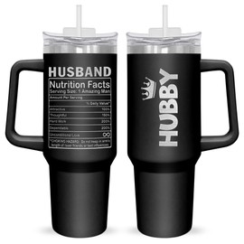 AXIARA Husband Gifts For Men - Valentines Day Gifts For Husband, Christmas, Father's Day, Birthday Gifts For Men, Anniversary Wedding Gifts For Him - 40oz Insulated Tumbler With Handle And Straw