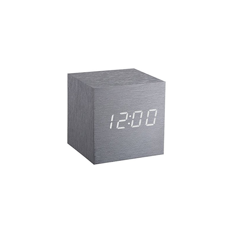 Gingko Cube LED Click Clock Alarm Clock with Sound Activation