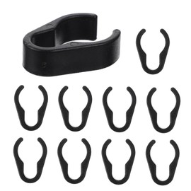 TOPPERFUN 10pcs Microphone Clip，25mm Mic Cable Clips Mic Holder Microphone Pole Clamp Mic Stand Cable Clamp Mic Accessories Flexible Cable Clamp for Any Stand that Utses 1ince Tube