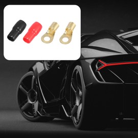 X AUTOHAUX 1 Pair Car Auto 4 Gauge Ring Terminal Adapter for Speaker Wire Cable
