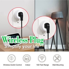 GREENCYCLE 10A Wireless Remote Control Outlet Plug Kit, Open Space 500ft Indoor 160ft Suitable for Much Electrical Equipment, Such as Computers, Coffee Machines, Desk Lamps, TVs, White, 3SET