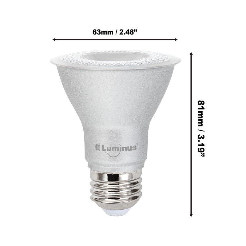 Luminus Par20 LED Flood Light, 6.5W (50W Equivalent) 500 Lumens