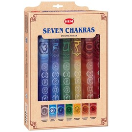 Seven Chakra Incense Sticks, 7 Pack x 20 Sticks = 140 Sticks, for Meditation, Yoga, Relaxation, Healing By Rushant