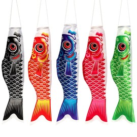 Mikankawa Carp Streamer, Koinobori, 5 Colors, Multiple Sizes, Children's Day, May 5, Artificial Silk Fabric, Fade Resistant, Waterproof, Veranda, 27.6 inches (70 cm)