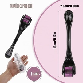 Rodillo Facial, 0.25mm/0.5mm/1mm Rodillo para Barba, Rodillo para Estimular el Crecimiento del Cabello, Adecuado para Masajes Facialesy Capilares, Facial Cuidado Facial，2mm