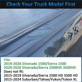 TOPINSTALL 2025 Stylish Bed Rail Stake Pocket Covers Compatible with 2019-2026 Silverado/Sierra 1500 and 2020-2026 Chevy Silverado/GMC Sierra 2500HD 3500HD, Upgraded Truck Hole Caps Plugs-2PCS