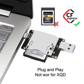 Cablecc USB3.1 Type-C & Type-A to CF Express Expansion Card Reader for CFE Type-B Support R5 Z6 Z7 Memory Card
