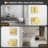 goldenwarm Gold Door Knobs with Deadbolt, Zinc Alloy Brushed Gold