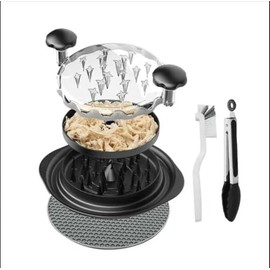 Premium Chicken Shredder – Effortless Shredding Tool for Tender, Shredded Chicken, Pulled Pork, Meat, and More – Easy-to-Use Manual Shredder for Fast Meal Prep, Black