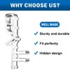 Hidden Channel Valance Clips, 2-1/8inch Clear Plastic Valance Clips for