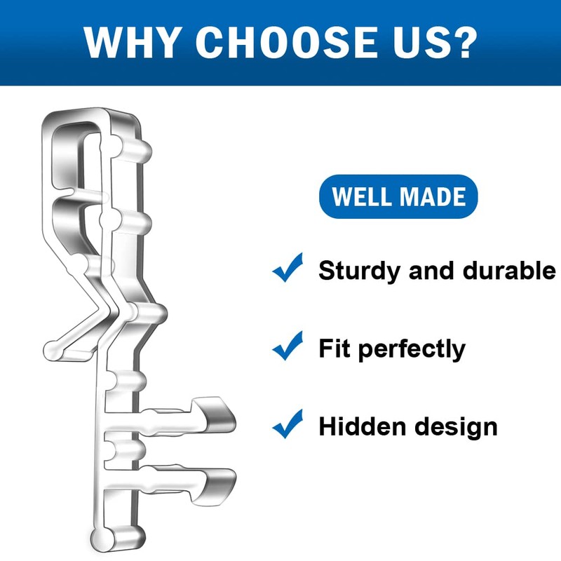 Hidden Channel Valance Clips, 2-1/8inch Clear Plastic Valance Clips for
