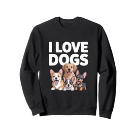 I Love Dogs Cute Puppy Pals Design Sweatshirt