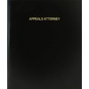 BookFactory Appeals Attorney Log Book/Journal/Logbook - 120 Page, 8.5''x11'', Black