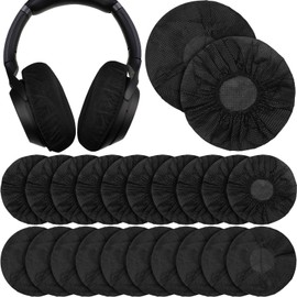 BBTO BBTO 100 Pieces Headphone Ear Covers Disposable Earphone Sanitary Non-Woven Stretch Earpad Covers Fit for Most on Ear Headphones(11 cm,Black)