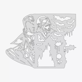 Wraith SprayWorks Vampire Curse - Reusable Airbrush Stencil Template