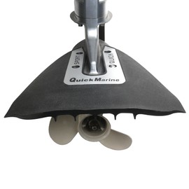 QuickMarine Whale Tail Hydrofoil Stabilizer for Marine 8-40 HP Outboard Motors and Most Sterndrive Engines Silver