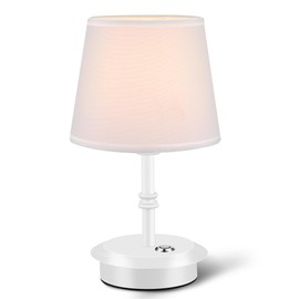 Mini – Cordless LED Table Lamp with Dimmer, Built-in Rechargeable Battery, 3-Level Brightness, Patio Table Lamp, Bedside Night Lamp, Ambient Light for Restaurant (White)
