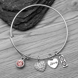 Infinity Collection October Birthstone Bracelet, Birthstone Jewelry, October Birthstone Jewelry, Birthstone Bangle Bracelet, Birthday Gifts For Women