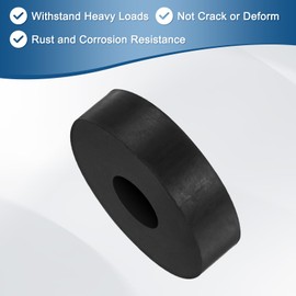 M METERXITY 20-Pack Rubber Spacer 0.39" ID 1.18" OD 0.31" Thick Neoprene Anti Vibration Pads Round Isolation Washers Bushings for Cars/Boats/Home/Machinery, Shock Noise Reduction Pads [Black]