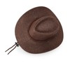 Ranch Cowboy Hat Brown Sun Cap Faux Flax Fancy Dress