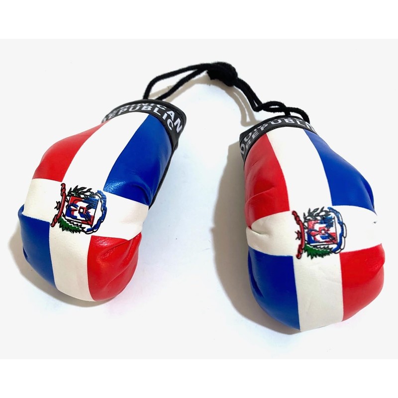 Dominican Boxing gloves flags for car accessories Dominican Republic flag
